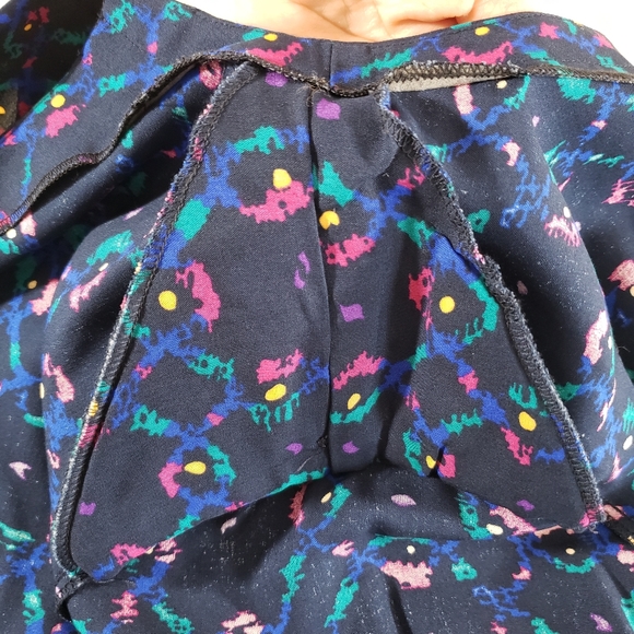 VGUC Vintage Miss Sophisticates by Pendleton Geometric Spring Blue Pink Size M-L - Picture 9 of 10